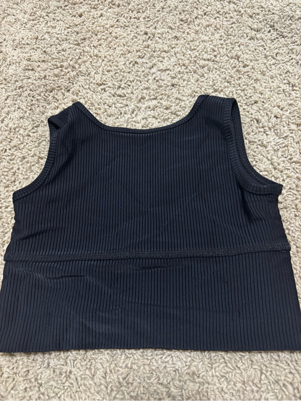 Tiger Friday Ribbed Black Tank Top